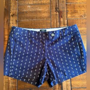 J. Crew Anchor Print Women's Shorts - Size 4 - Nautical, Coastal, Resortcore